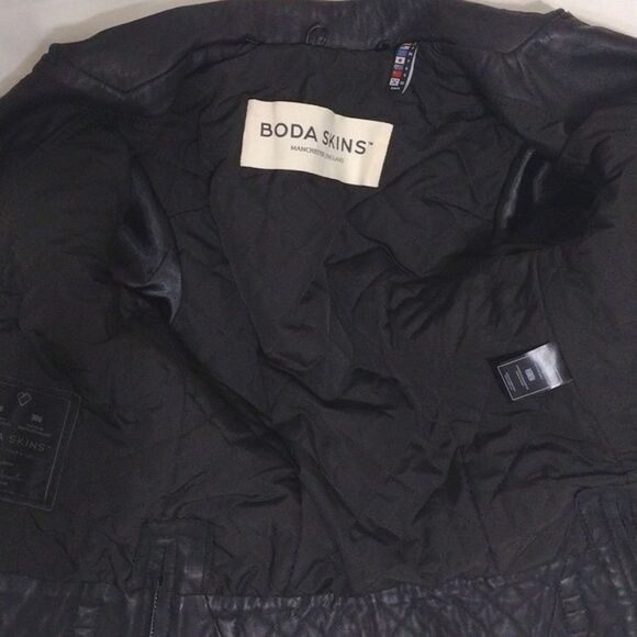 BODA SKINS N S Alexander Premium Black Leather Moto Jacket 2 Luxe Edgy Biker Fit - Picture 13 of 17